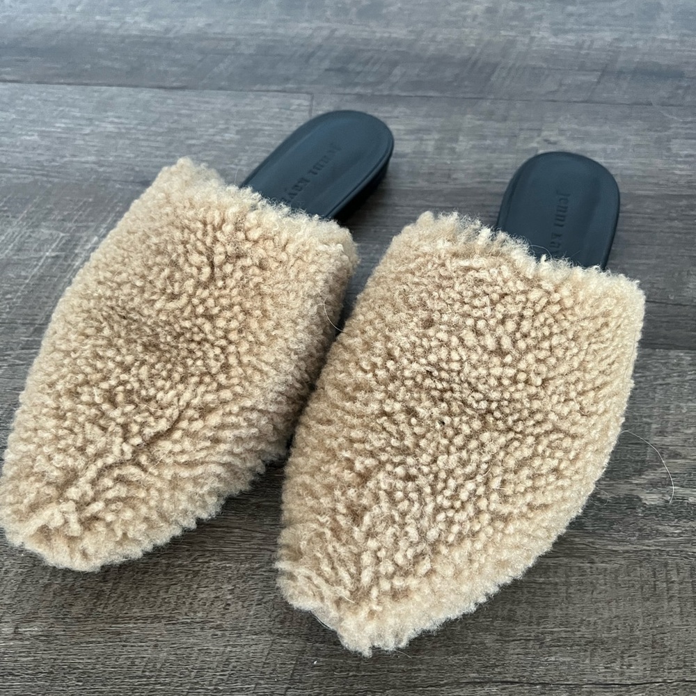 Jenni Kayne Tan Shearling Flats